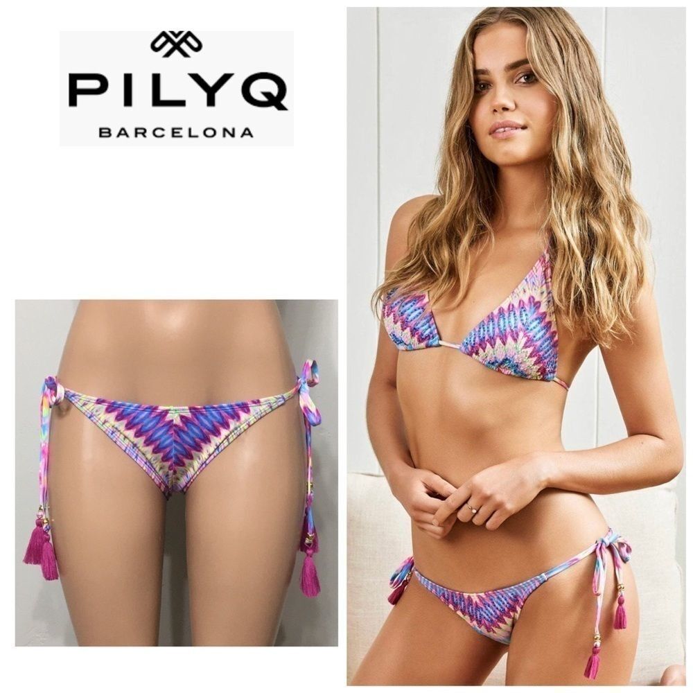 PILYQ tie bikini bottoms. NWT